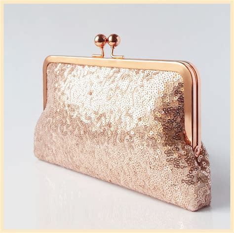 box rose gold metallic clutch|rose gold purse for wedding.